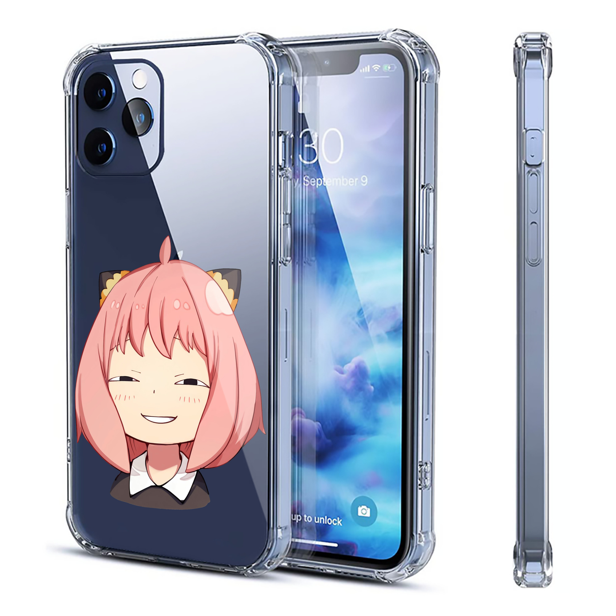 （画像用） SPY×FAMILY间谍家家酒 【iPhone 12シリーズ対応】透明スマホケース（クリアソフトケース）